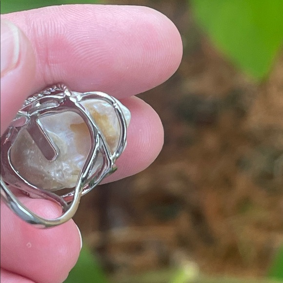 Natural Freshwater Baroque Pearl Ring Adjustable Size 7 onwards - Picture 9 of 13